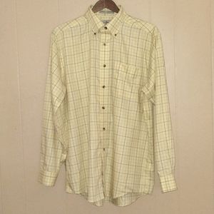 L.L. Bean wrinkle resistant plaid button down, 100% cotton men's traditional fit